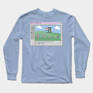 90's love - NCT U (Vaporwave) Long Sleeve T-Shirt